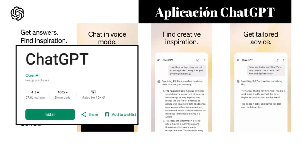 Aplicación ChatGPT